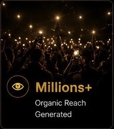 Millions plus organic reach generated