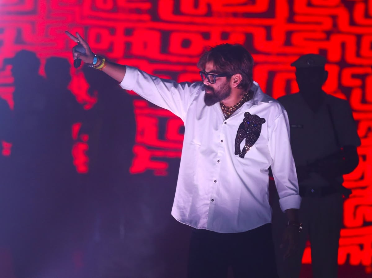 Masoom Sharma performing at a launch event