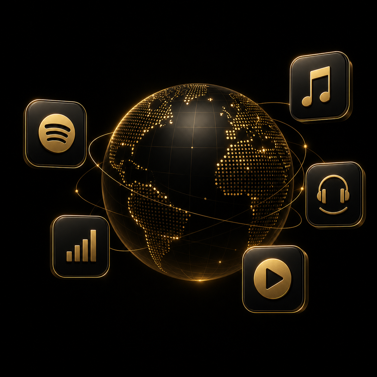 3D global music distribution artwork